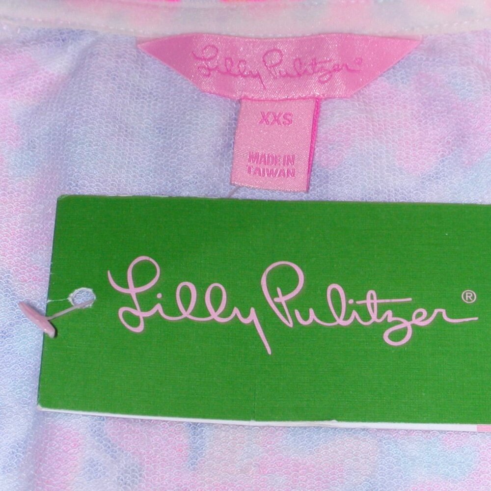 Lilly Pulitzer Callahan Chino Half Zip Popover SZ 0 Catch and Release NWT $128 - Picture 4 of 5